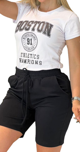 Conjunto Deportivo Camisa Short Linda Bost Mujer