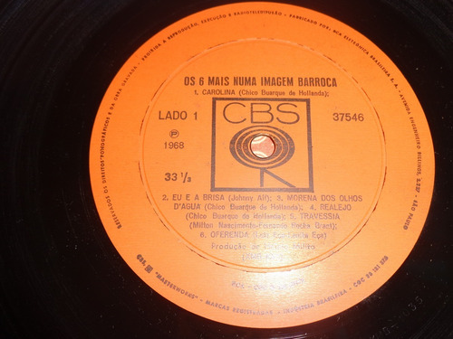 Os 6 Mais Numa Imagem Barroca (1968) (lp) Luiz Eça & Radamés (Usado)