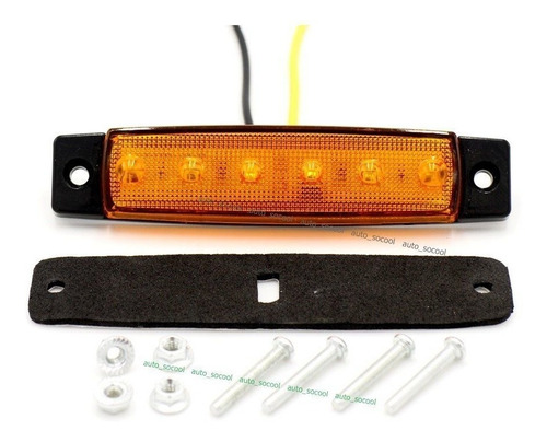 Barra Luces Led (3 Unidades) Remolques Trailer 6 Led Ambar