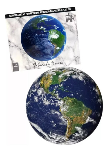 Rompecabezas Puzzle Planeta Tierra Unico Redondo 1000 Piezas