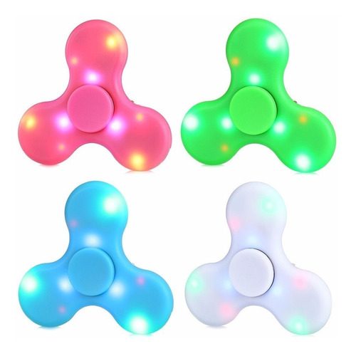 2 Fidget Spinner Led, Bluetooth Y Bocina Antiestres Tecbel