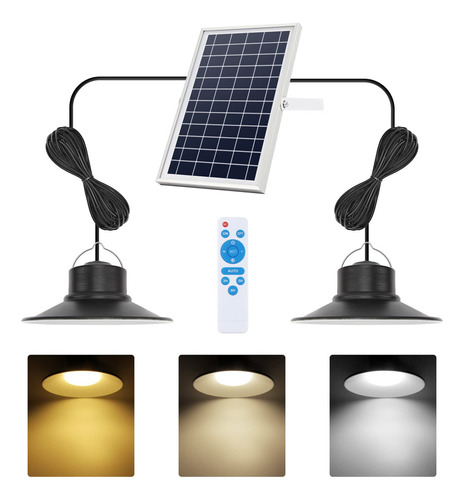 Luces Solares Led Exteriores Regulables, Control Remoto, Ip6