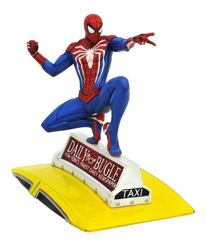 Figura Gamerverse Spider-man Sobre Taxi Estatua