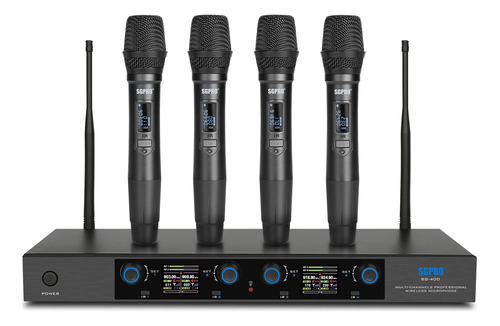 Sgpro Sistema De Micrófono Inalámbrico De 4 Manos Con 65 .
