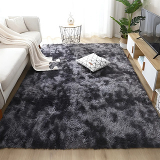 Tapete Carpete 200x140 Luizatex Peludo Felpudo 40mm Luxo Cor Cinza-escuro Desenho Do Tecido Pelo Alto