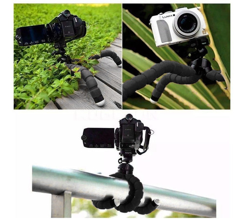 Mini Suporte Tripe De Mesa Escalavel Para Celular Gira 360º