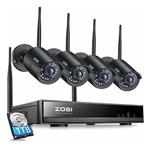 Zosi H.265 + 1080p Sistema De Cámara De Seguridad Inalámbri