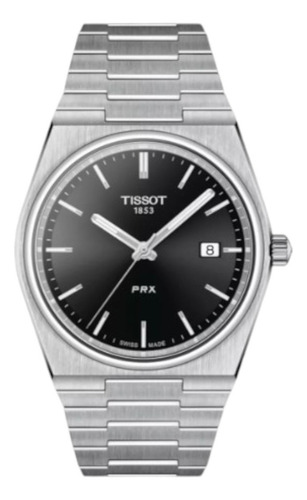 Relógio Masculino Tissot T137.410.17.051.00 Prx Cor Da Pulse Correia Prateado Bisel Prateado Fundo Verde