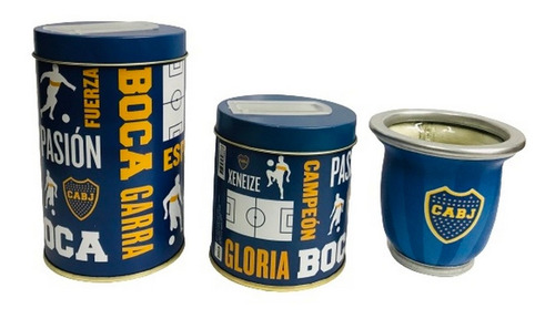 Imagen 2 de 5 de Set Matero Futbol Oficial Boca River Orig Ar1 Setmf Ellobo