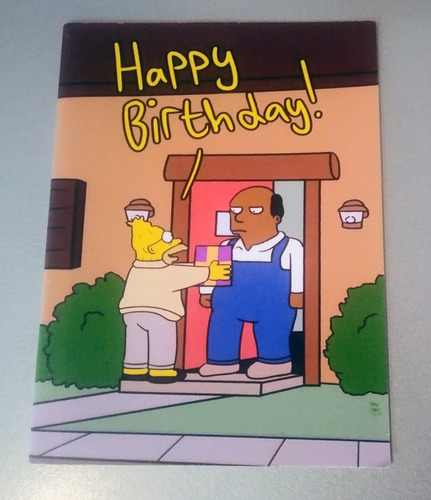 Tarjeta Feliz Cumple (los Simpsons) - Cinetiquetas