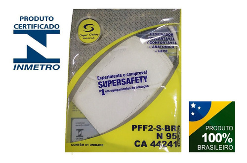 Respirador Super Safety Ajuste Orelha Pff2 N95 - Kit 5 Unid.