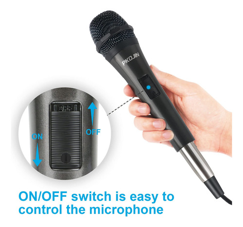 Micrófono De Karaoke Con Cable De 3 Metros Para Cantar Negro
