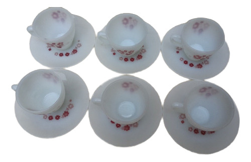 Tazas Y Platos De Cafe Opalina Rigopal Ibera X 6 Un