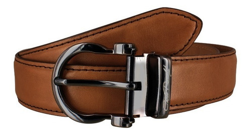 Cinturon Hombre Carlo Ronaldi 09 Becerro Café Brown Casual Color Marrón Claro Talla 38