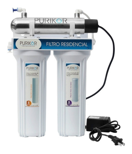 Filtro Purificador Agua Potable Domestico 3 Etapas Carbon Uv