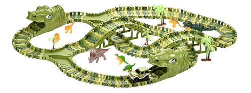 Dinosaur Racing Track Toys Juguetes Ensamblados 44x6.5x27cm