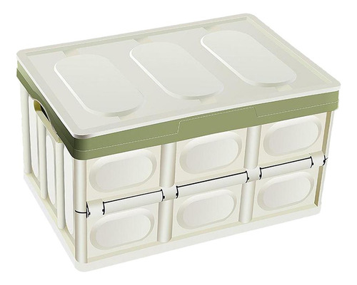 Caja De Almacenamiento Plegable De Plástico 55l, Caja Verde