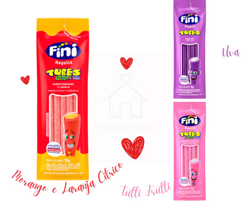 Kit 45 Pacotes De Bala Fini Sabores Sortidos 15g