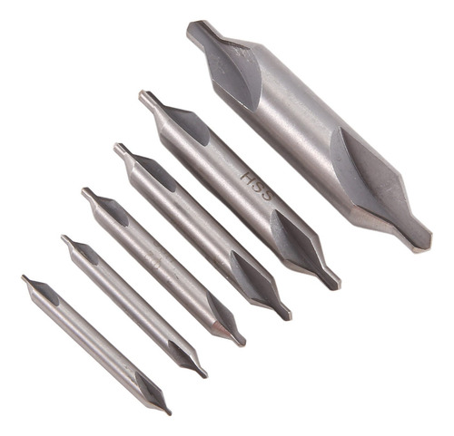 Conjunto De 6 Brocas Centrais Combinadas Escareadas Hss, 60g