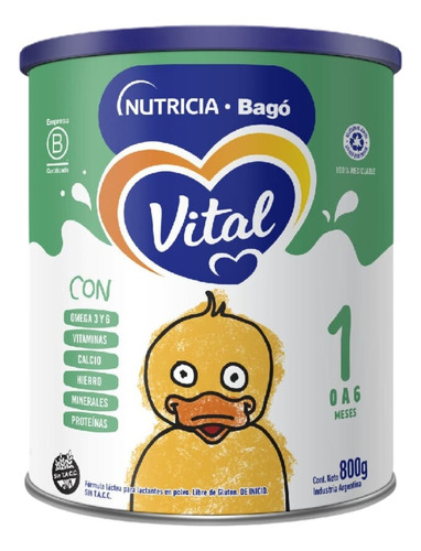 Leche Vital 1 Infantil Polvo X 800 Gr. (x3unid) Farmaservis