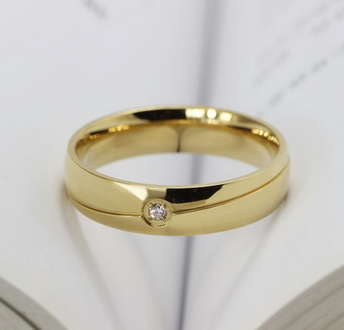 Anillo Elegante De Acero - Compromisos , Matrimonio