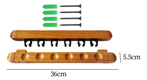 Soporte De Madera Para Taco De Billar, Estantes De Marrón
