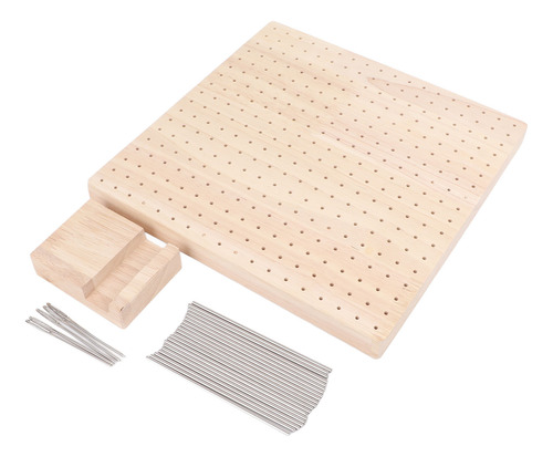 Tabla De Bloqueo De Ganchillo De Madera Y Caucho, 9.3 Pulgad