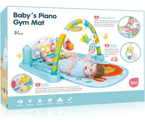 Boterlun Baby Kick Gym, Lay & Play 3 In 1 Fitness Music And