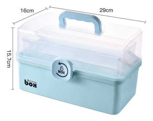 .. Botiquín De Primeros Auxilios De Caja De Azul De 3