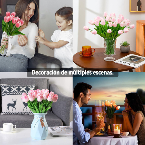 Lámpara De Tulipanes Led Luz Nocturna Con 10 Ramo