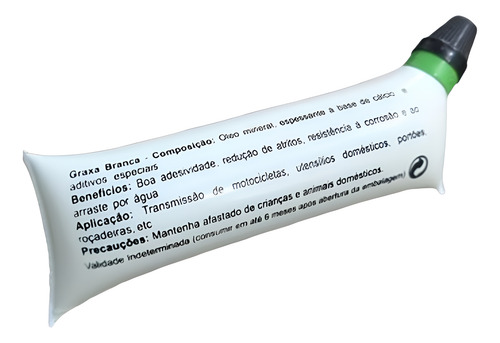 Kit 02 Graxas Branca Para Portões Automáticos 80g Bisnaga