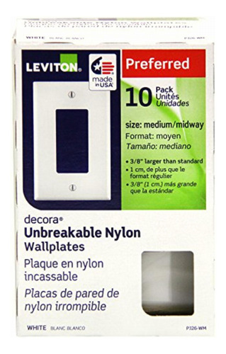 Leviton Decora/gfci Decora Placa De Pared De Un Apagador