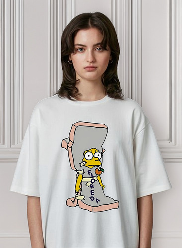 Remera Unisex Lisa Simpson Floreda Personalizada Algodón