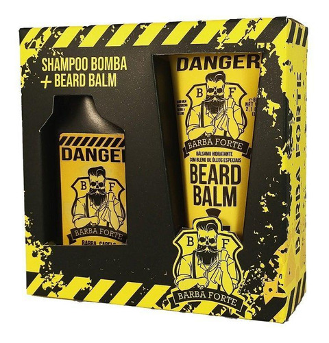 Kit Viagem Para Barba Balm E Shampoo Bomba Danger