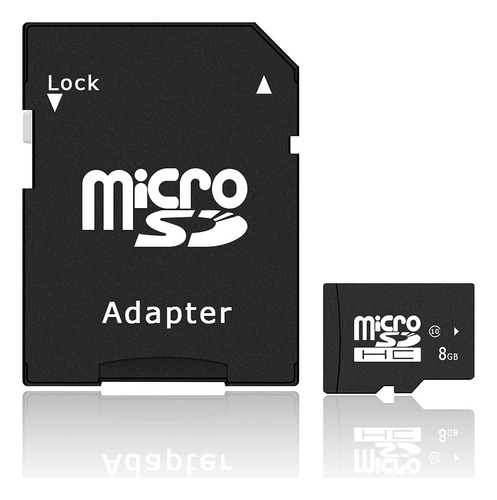 Tarjeta Micro Sd 8 Gb Tf Adaptador Clase 10 Alta Velocidad