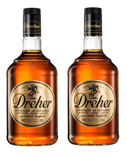 Kit Conhaque Dreher De Gengibre 900ml 2 Unidades