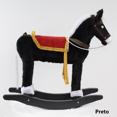 Cavalo De Pelúcia Artesanal Com Balanço `frete Grátis
