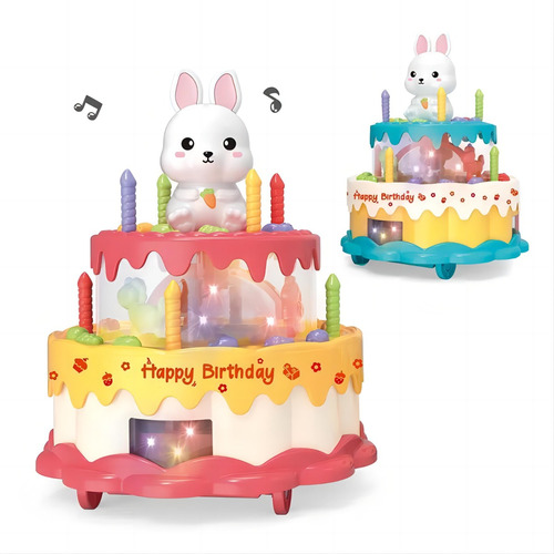 Pastelito Cute Musical Happy Birthday Luz Movimiento Juguete