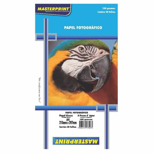 Papel Fotográfico 180g A4 50 Folhas Glossy Premium Masterprint