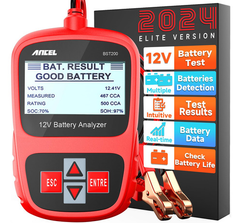 Ancel Bst200 - Probador De Bateria De Coche 12v 100-2000 Cca