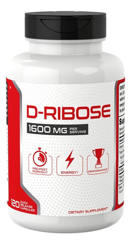 D-ribosa D-ribose 1600 Mg Pre-post Workout 120 Capsulas