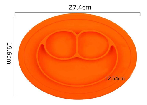 Plato De Silicona Bebé Antideslizante Sin Bpa Colores