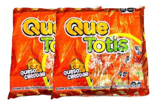 Que Totis Queso Cheddar Botana 100 Pz De 9 G C/u