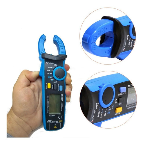 Imagem 4 de 7 de Alicate Amperímetro Digital Cat Iii - Et-3320a Minipa