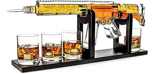Juego De Decantador De Whisky Ar15 - Edicion Limitada 1000ml