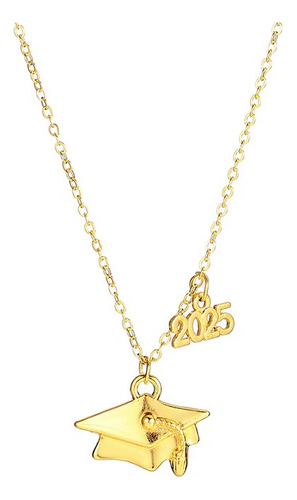 Dije De Graduación Dorado En Acero Inoxidable Dorado