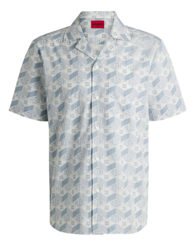 Camisa Para Hombre Hugo Corte Relaxed Fit De Algodón