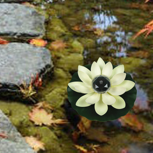 Lámpara Led Flotante De Loto, Luz Solar Led Flotante De
