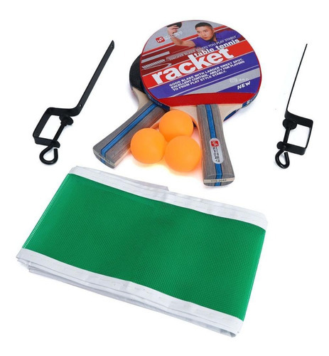 Kit Tênis De Mesa Hyper 02 Raquetes 03 Bolas Rede E Suporte