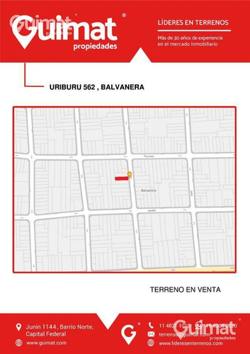 Imagen 8 de 12 de Terreno Uriburu Y Tucuman - Lideres En Terrenos - Guimat Propiedades